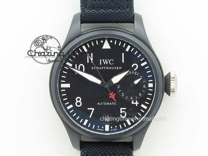 MIROTIME 0208 FreshLook Pilot’s Watch Top Gun Black Ceramic IW326901 ZF 1:1 Best Edition on Black Nylon Strap A 7026